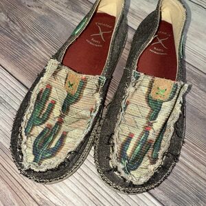 Twisted X Eco Girls Size 1 M Dust Cactus Print